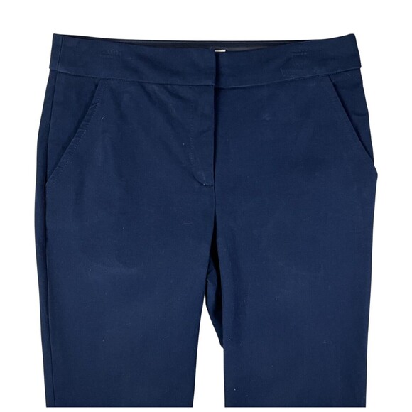 Trina Turk Ore Cropped Boot Pants  Size 2  Navy Mid-Rise Kick Flare Leg - Picture 4 of 16